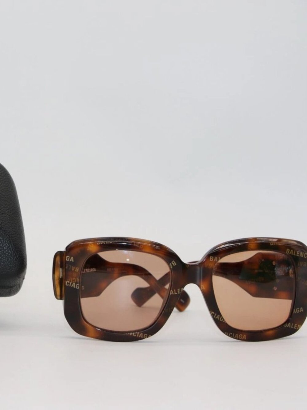 Balenciaga BB0096S Women's Oversized Square Sunglasses 53-23-135 - Brown *READ*